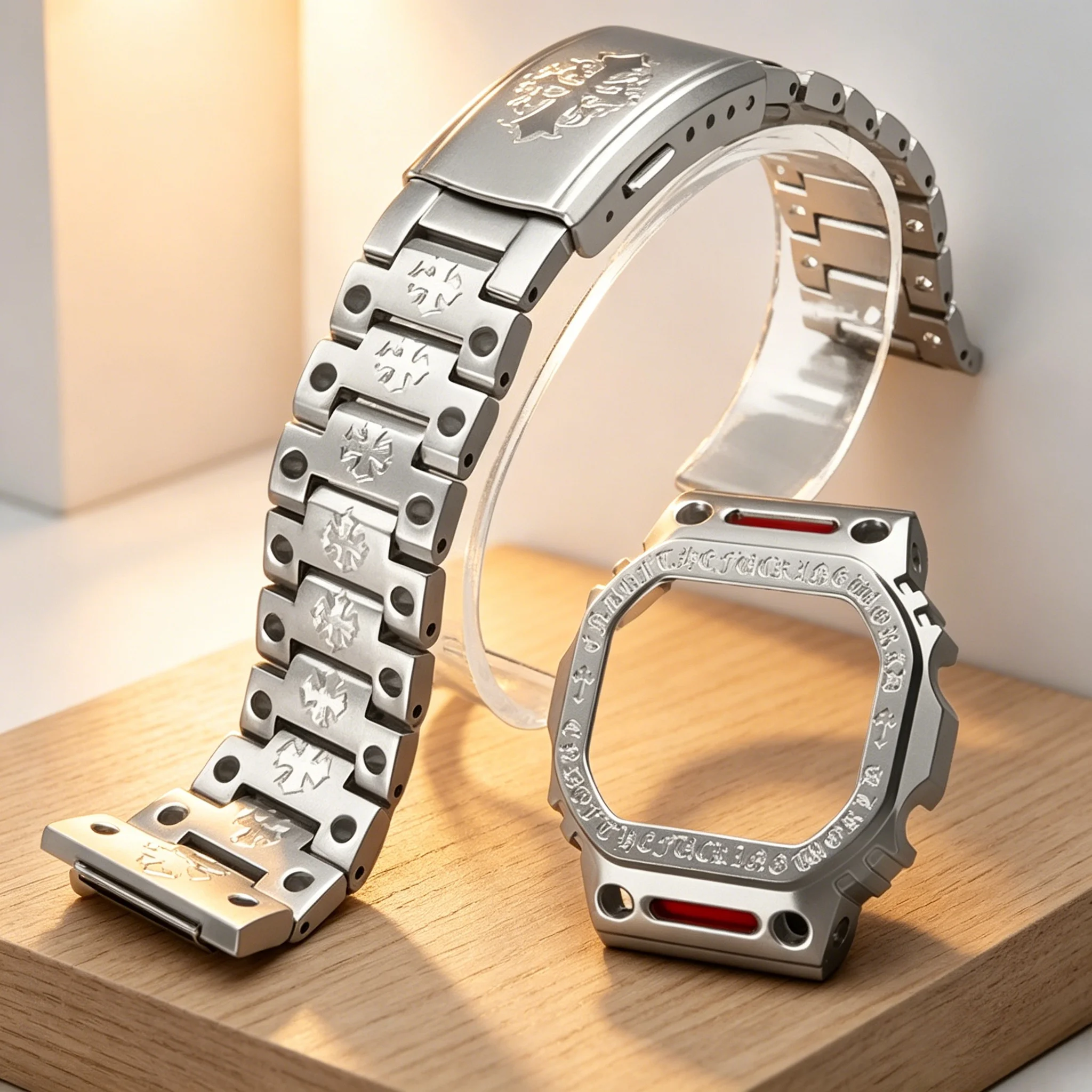 C.H Engraved Stainless Steel Customisation Kit – Compatible with the Casio GW-M5610, GWB-5600 and GW-B5000 series