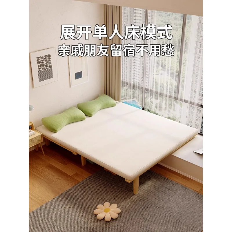 bay window sofa bed dual-purpose connecting splicing bed small apartment children\'s study telescopic pulling foldable transforma