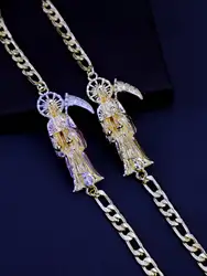 Santa Muerte Bracelet, Classic Religious Jewelry, Holiday Gift, Suitable For Both Men And Women
