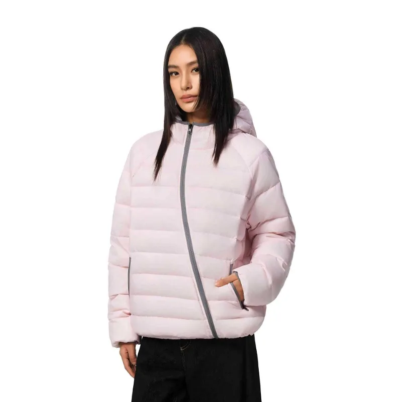 Jacket Cotton Coat Women's Slimming Solid Color Hooded Single-Breasted Lightweight Comfortable Minimalist Casual Niche Versatile