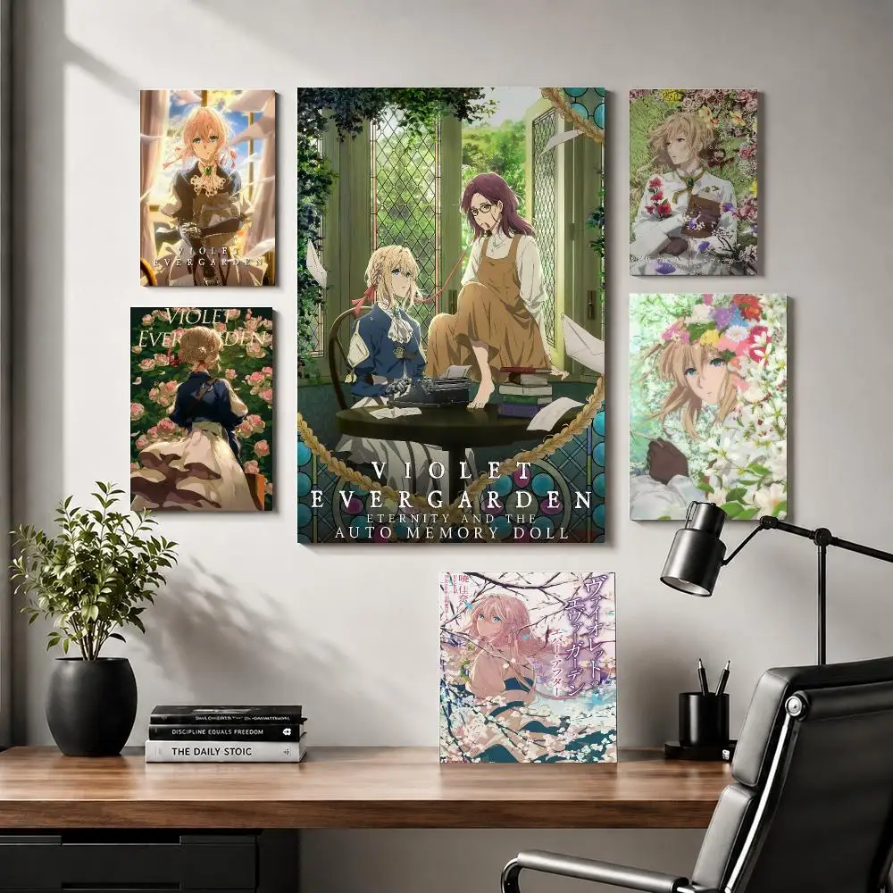 V-Violet Evergarden Anime Painting Calligraphy Modern Canvas Wall Art for Bedroom & Living Room | Home Decor Gift