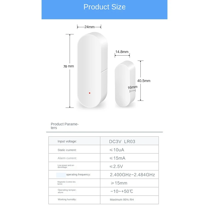Drawer Sensor Tuya Smart TUAY Window Door Opening Home Reminder Anti-Theft Induction Alarm