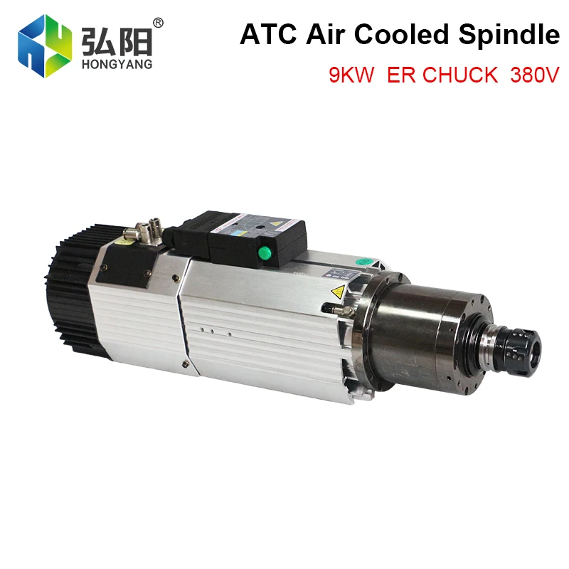 ATC Spindle Air Cooled 9.0KW Automatic Tool Changer Spindle Motor 24000rpm 380V ISO30 For Wood CNC Router Engraving Milling