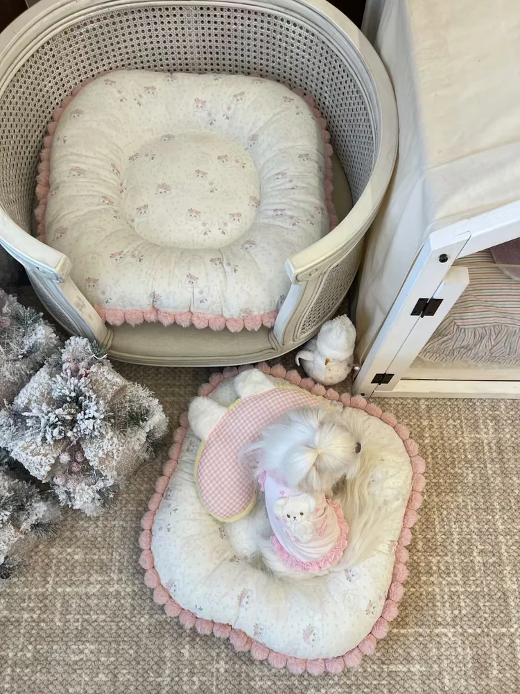 新しい超厚ペットマット-猫と犬用-小型から中型の動物用ベッド-四季通用-毛抜け防止