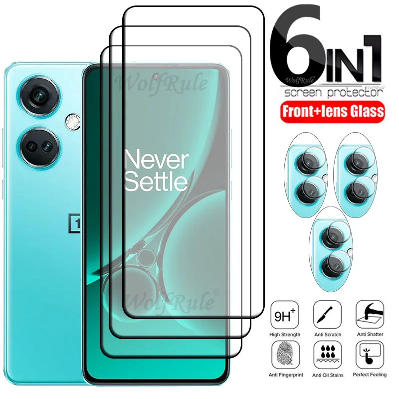 

6-in-1 For Oneplus Nord CE 3 Glass Oneplus Nord CE 3 Tempered Glass Full 9H HD Screen Protector Oneplus Nord CE 3 CE3 Lens Glass