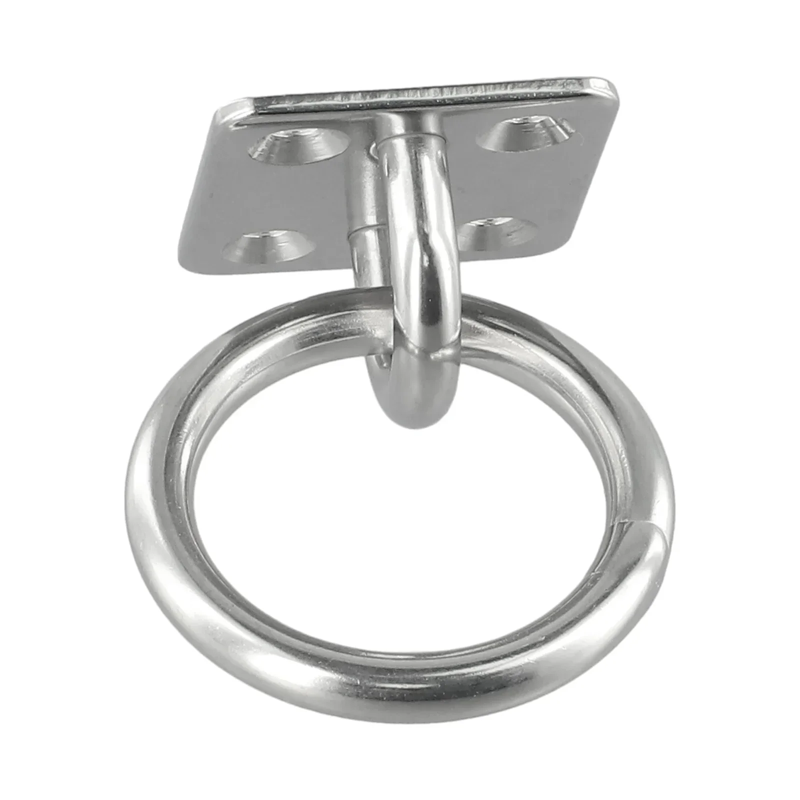 Stainless Steel Marine Eye Plate With Ring Boat Accessories Reliable For Marine Use Securing Lines Equipment Corrosion-Resistant