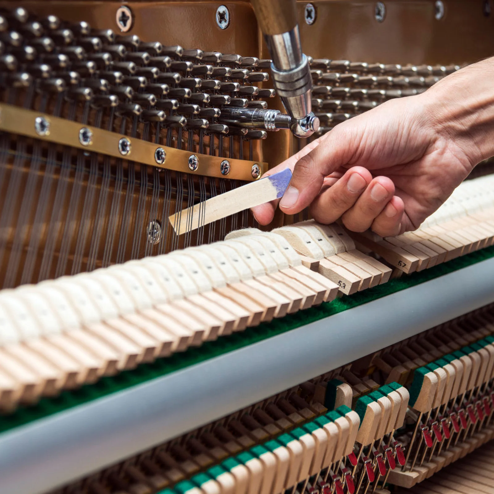 Fermata del pianoforte Strumenti musicali in feltro Robusto blocco muto Strumento per sordine a cuneo Accessorio per l'accordatura