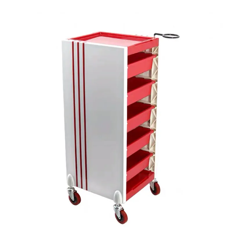 Hairdressing Salon Trolley Barber Supplies Professional High Quality Plastic Eco-Friendly 4-Wheel Storage Lock