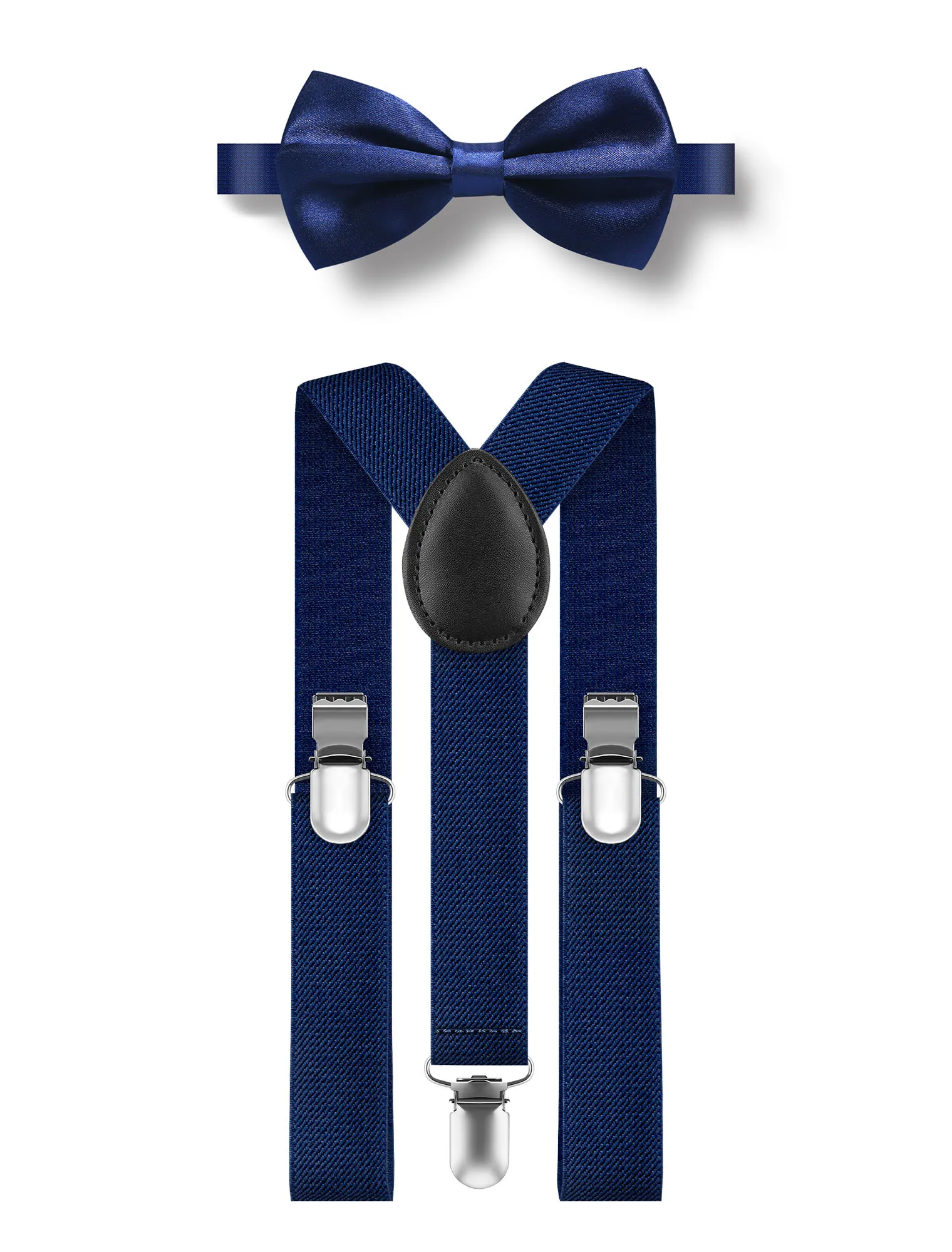 Men's Adjustable Y Shape Suspenders Bow Tie Set
