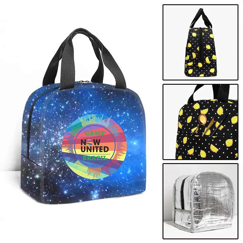 Trendy Popular Cool Now United Student Work Lunchbox Thermal insulation Food Lunch Bag 3D Printed Portable Handbags Ice Bags