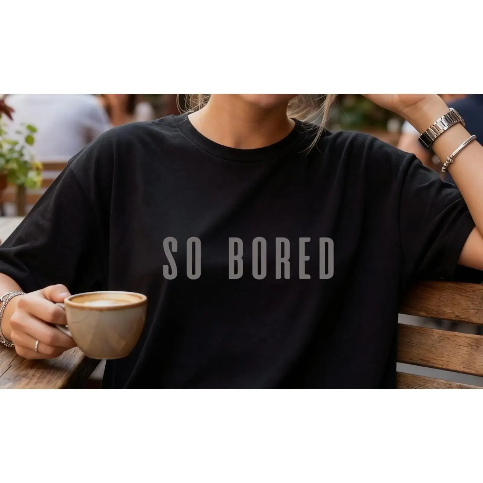 SO BORED T Shirt Minimalist Typography StatemenT vintage Washed Comfortable homme designer clothes Top For Everyday Wear