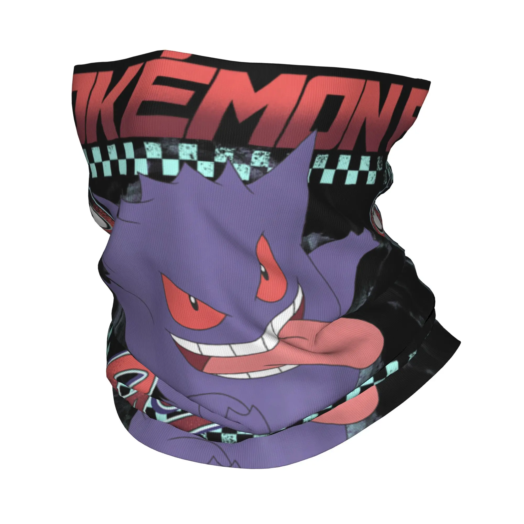 

0094 Gengar Racing Style Bandana Neck Cover Printed Poke-Mon Mask Scarf Warm Headwear Riding Unisex Adult Winter