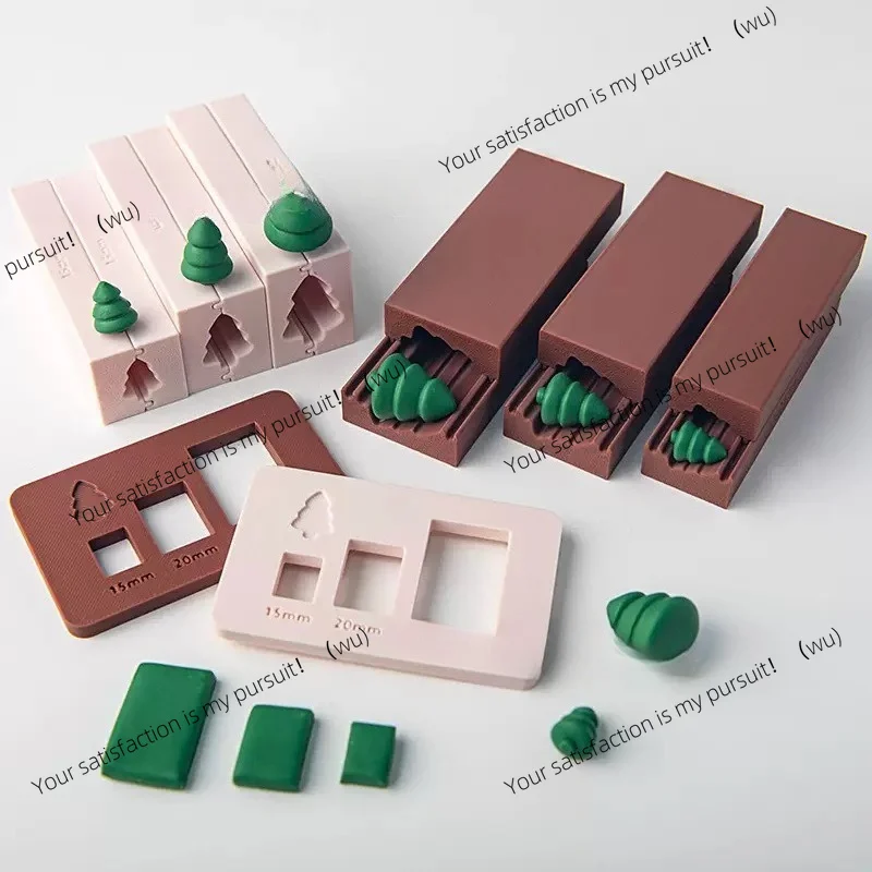 Three-dimensional Christmas tree mold clay rubbing small tree auxiliary mold DIY hand tool