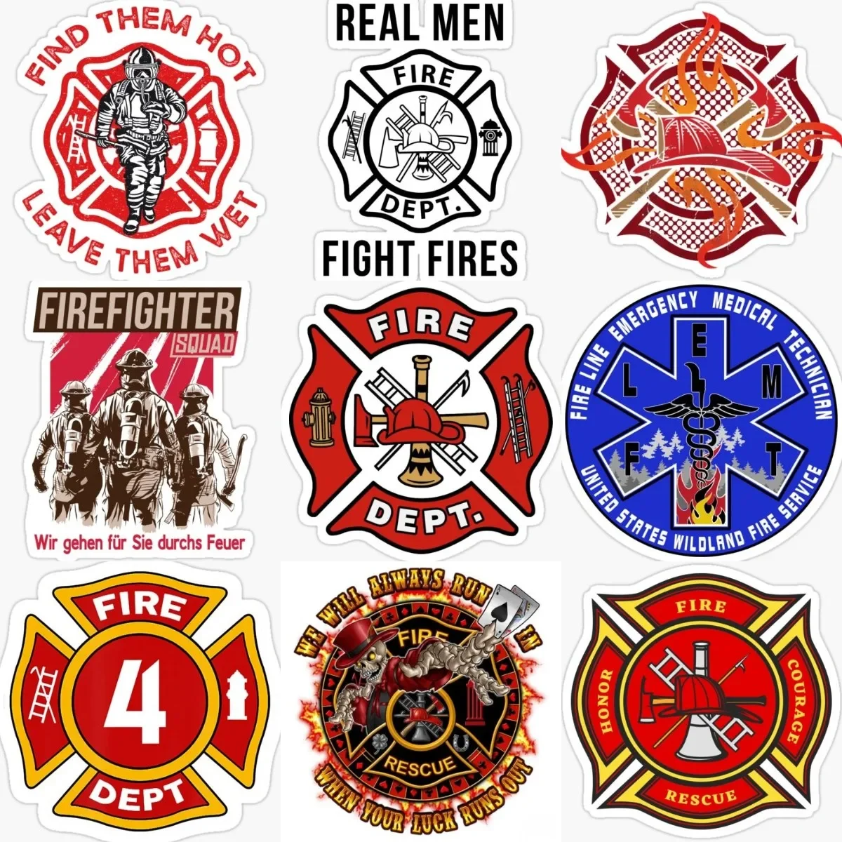 

EMT EMS Firefighter Fire Creative Sticker for Decorate Motorcycle Truck Camper Laptop Car Van Window Wall Table Off-road Helmet
