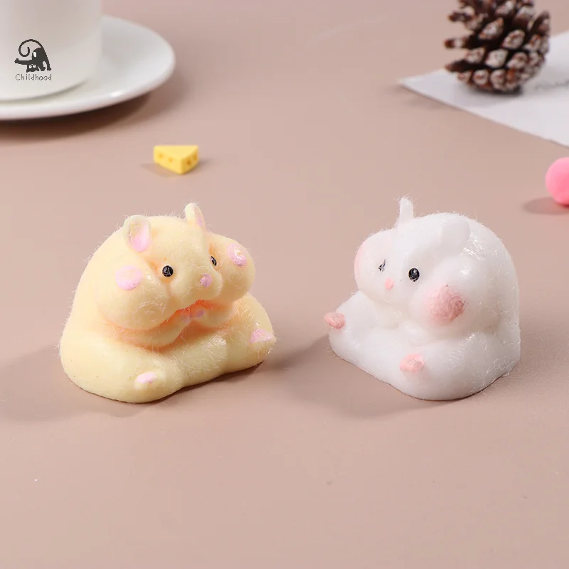 Super Soft Cute Q-Bullet Simulated Hamster  Toy Mini  Toys Kawaii Stress Relief Squeeze Toy TPR Decompression Toy