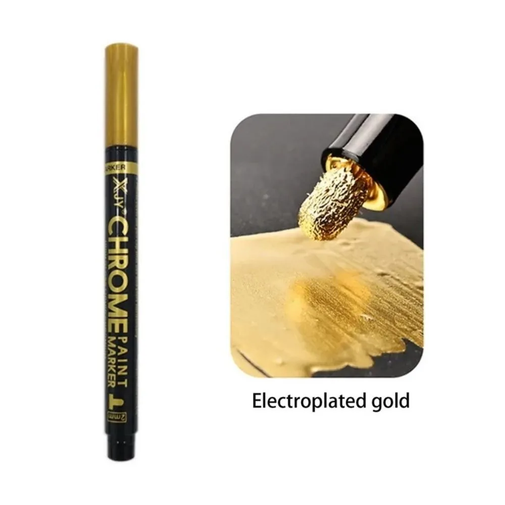 

Permanent Art Marker Paint Pen DIY Art Craftwork Pen Chrome Mirror Marker Pen Model Painting Marker Touch Up Reflect Markers Pen