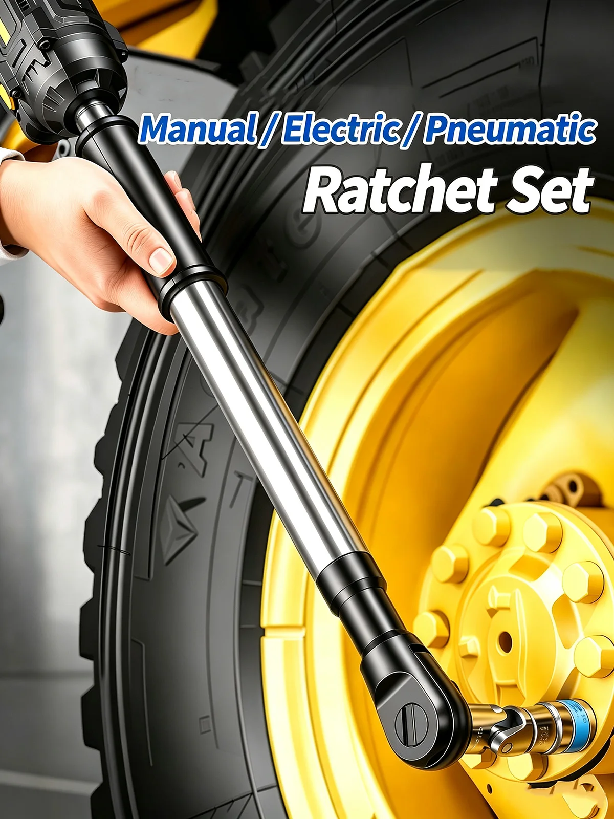 1/2 Inch Heavy Duty Ratchet Wrench Extended Socket Set Tool For Auto Motorcycle Repair Maintenance In Tight Spaces