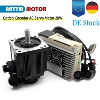【EU Stock】Optical Encoder AC Servo Motor 2KW 2000W Kit Set 9.55N.m 2000/2500RPM 130F-1020WDL+ SDF20NK9X driver + 3M wire