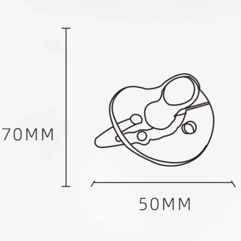 Chupeta de silicone do bebê com cabeça redonda plana, mamilos de alimentação, alimentador de conforto para menino e menina, produto comestível