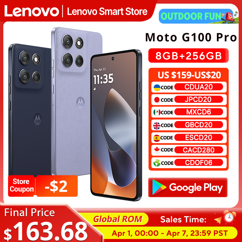  Motorola Moto G100 Pro SmartPhone Global ROM 6.7-inch 1.5K pOLED 120Hz Display Dimensity 7300 6720mAh 50MP AI Camera Cellphone 