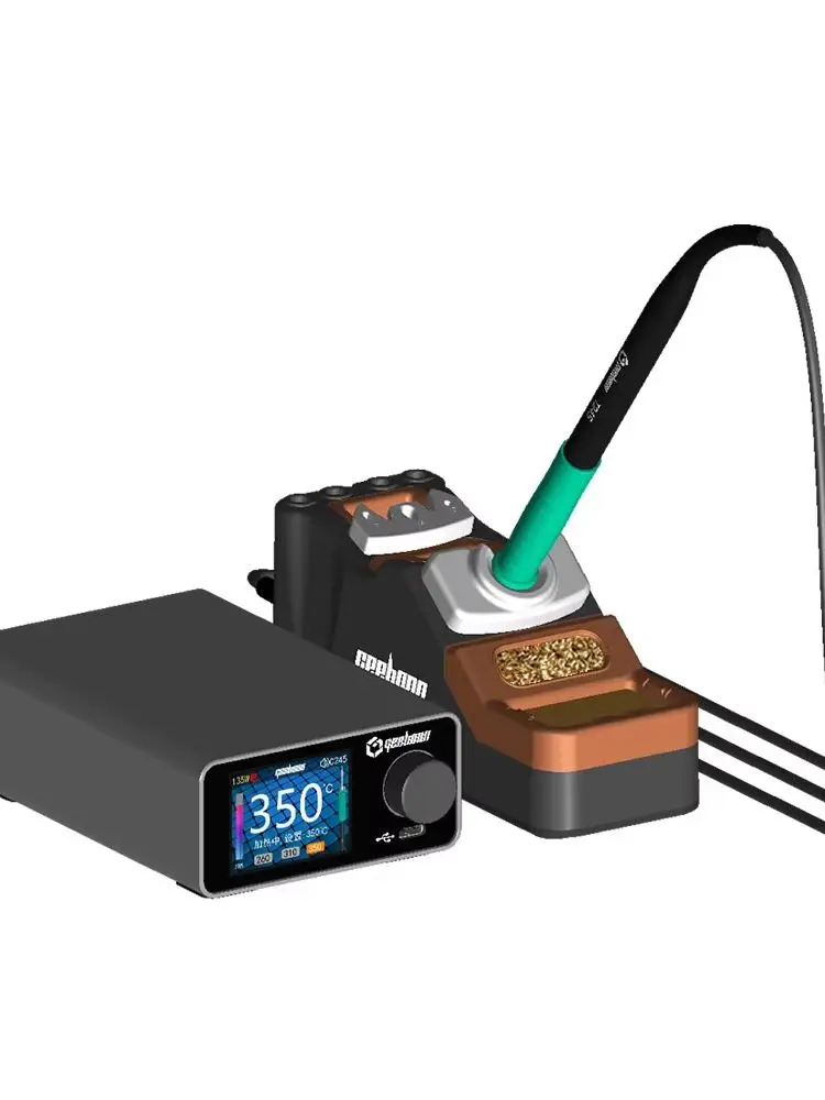 GEEBOON TC22 240W soldeerstationkit met SDC02 soldeerboutstandaard + T245/T210 handvat + C245/C210 soldeerbouttip - afbeelding 2