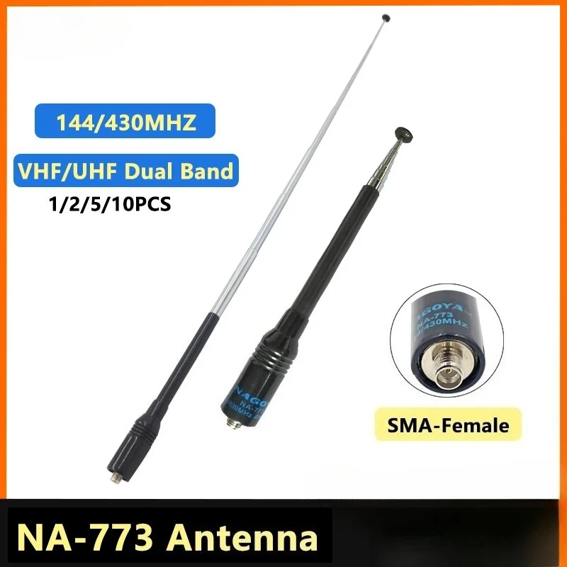 Nagoya NA-773 Antenna UV 5RPlus Flexible Antenna VHF/UHF SMA Female For Quansheng UV-K5 UV-K6 Walkie Talkie Baofeng UV 82Radio
