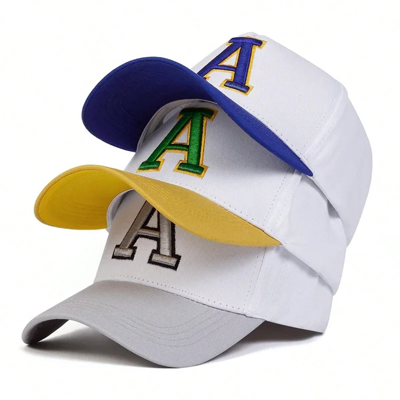 

Unisex Stereoscopic A Letter Embroidery Baseball Caps Spring and Autumn Outdoor Adjustable Casual Hats Sunscreen Hat Sports Cap