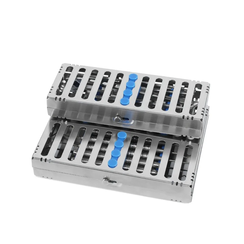 Dental Sterilizing Cassett Surgical Autoclavable Dental Sterilisation Box File Burs Disinfection Tray Dentist Tools view 3