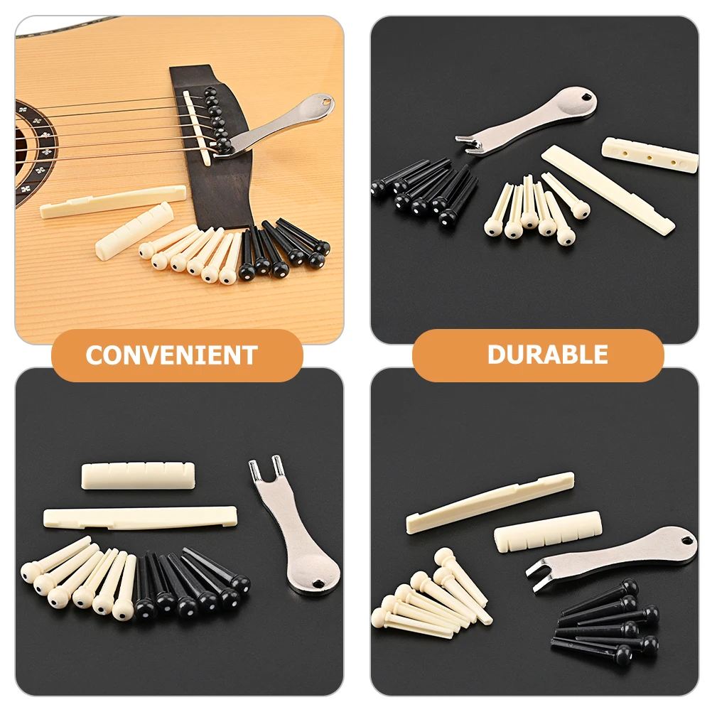 

1 Set Guitar Bridge Pins Replacement Kit Durable Guitar String Pin Fixing Pegs Acoustic Electric Guitars Repair Supplies Tuning