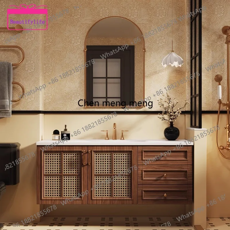 

YL Luxury Floating Drawers Bathroom Cabinet Sink Mirror Orgnizer Vanity Restroom Cabinet Toilet Storage Mobile Da Bagno Furnit