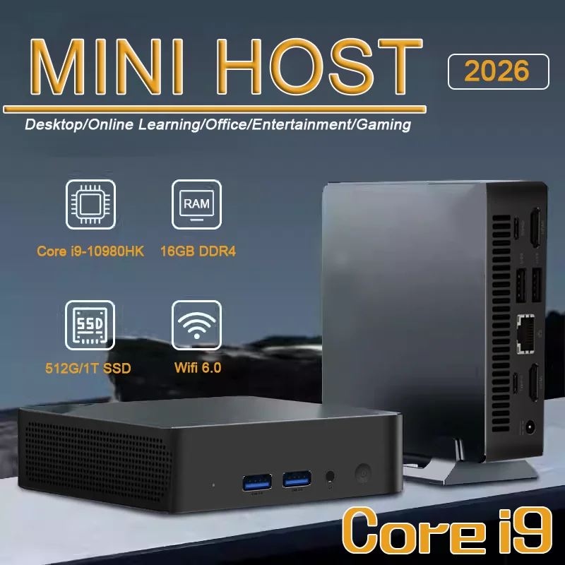 

Portable Windows 11 Pro Intel Core i9-10980HK 16GB RAM 1TB SSD WiFi 6 Gaming Mini Computer Office Study Desktop i9 Mini PC