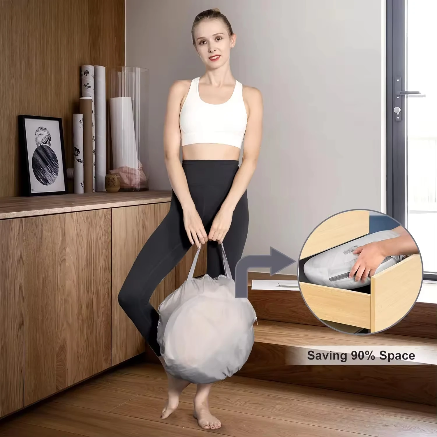 Home Foldable Steam Sauna Sweat Tent With Hood Detox Therapy Weight Loss Stress Relief Spa Cabin