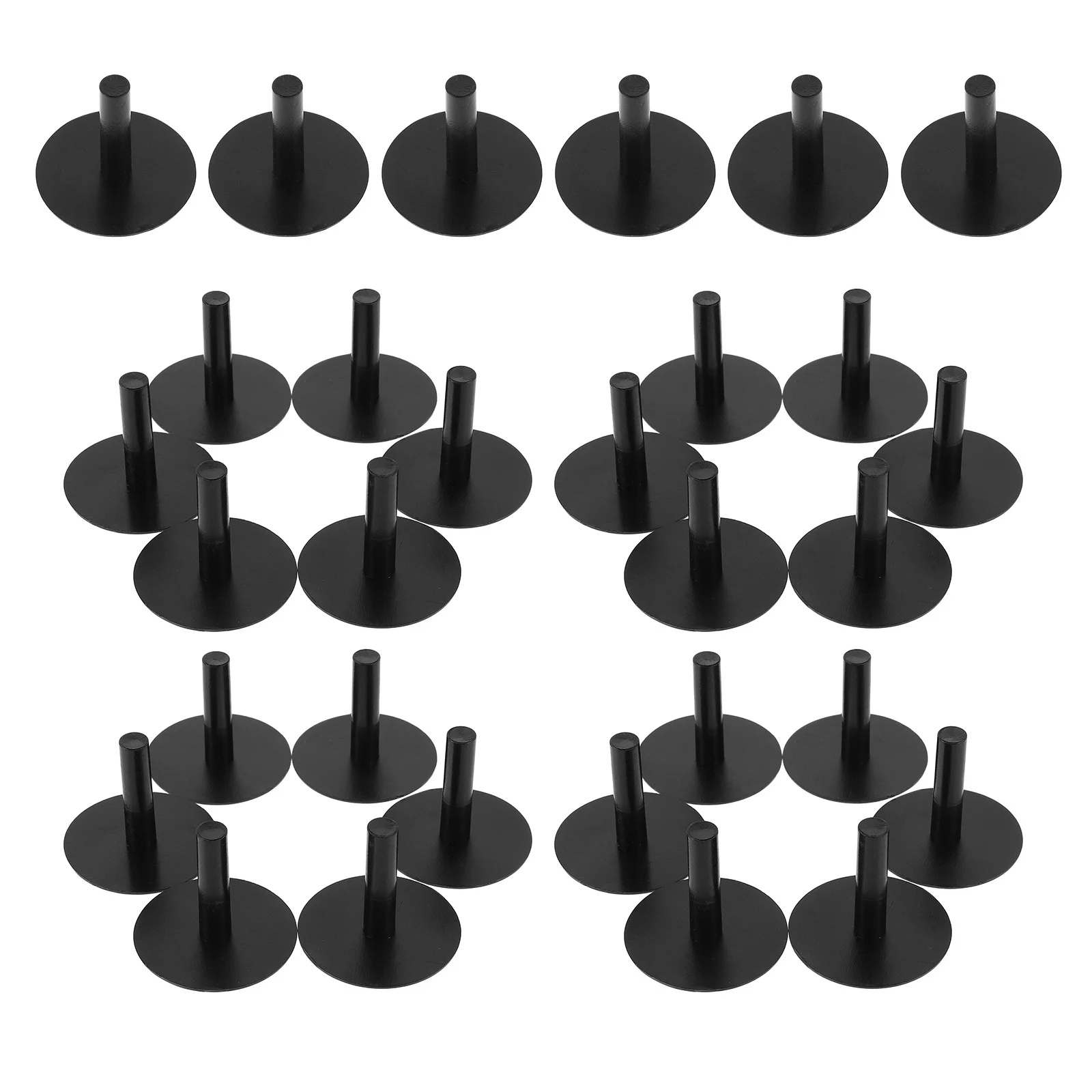

30Sets Rubber Ducks Mount Holder Black Adhesive Base for Car Dashboard Display Stable Anti-Slip Fixed Rack Interior Accessories