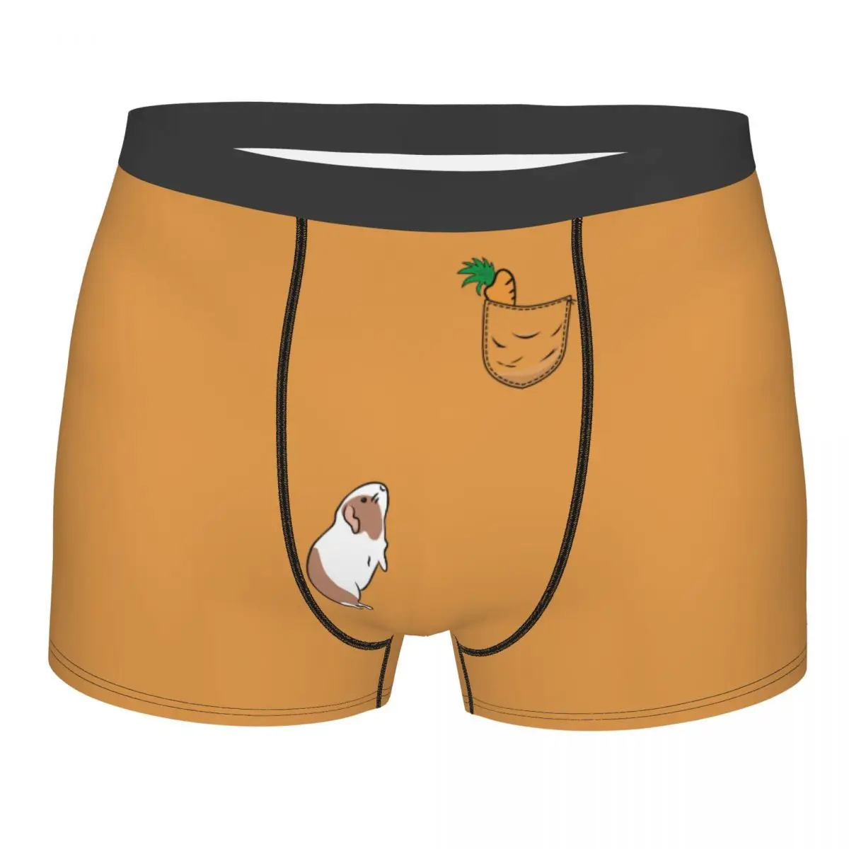 

Custom Carrot In My Pocket For Guinea Pig Underwear Men Print Boxer Briefs Shorts Panties Breathable Underpants