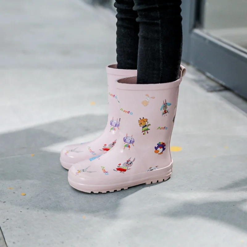 Rain Boots Graffiti Boy Rubber Water Shoes Kids Rain Shoes Kids Shoe for Girl Rain Boots Rubber Boots for Children Botas De Agua