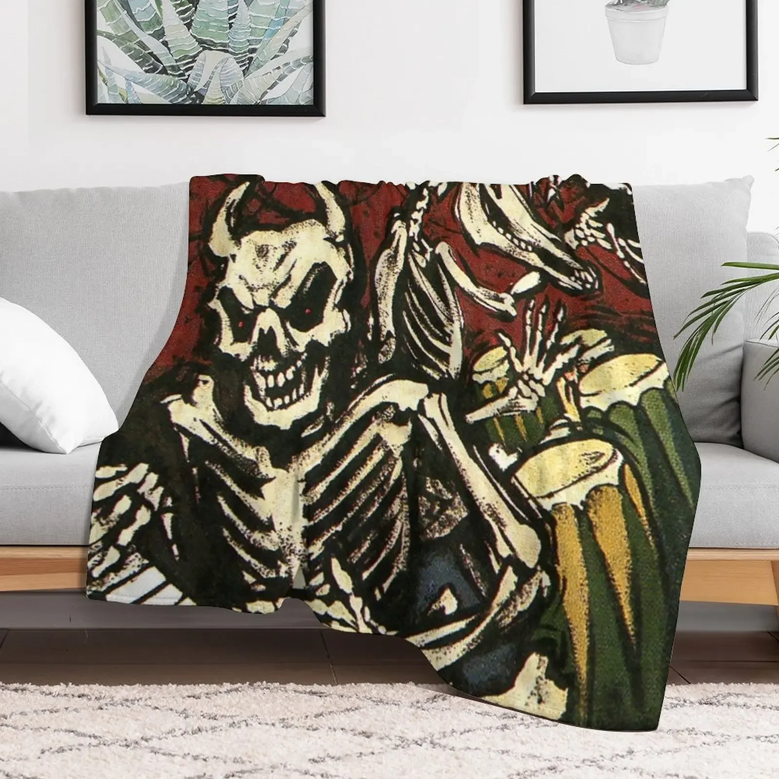 Halloween Farewell - Oingo Boingo Throw Blanket Bed covers halloween Blankets