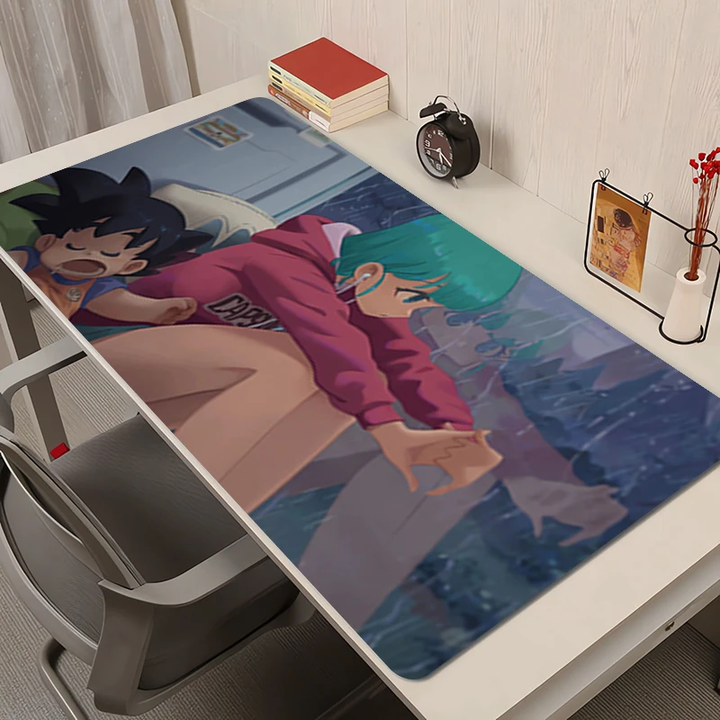 

Dragon Ball Bulma Mouse Pad Rubber Mousepad Office Desk Mat Anime Gaming Mats PC Accessories Extended Pad Non-Slip Keyboard Mat