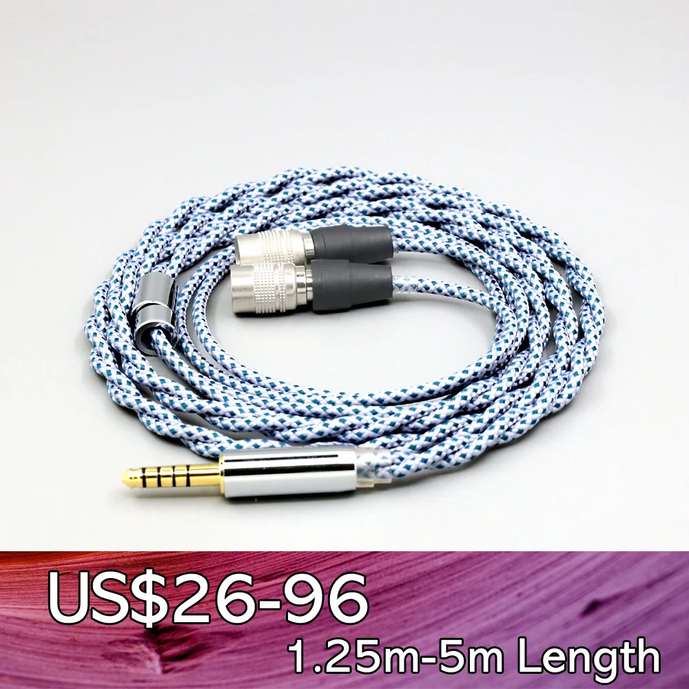 

99% Pure Silver Mix Graphene OCC Shielding Earphone Cable For Mr Speakers Alpha Dog Ether C Flow Mad Dog AEON LN008655