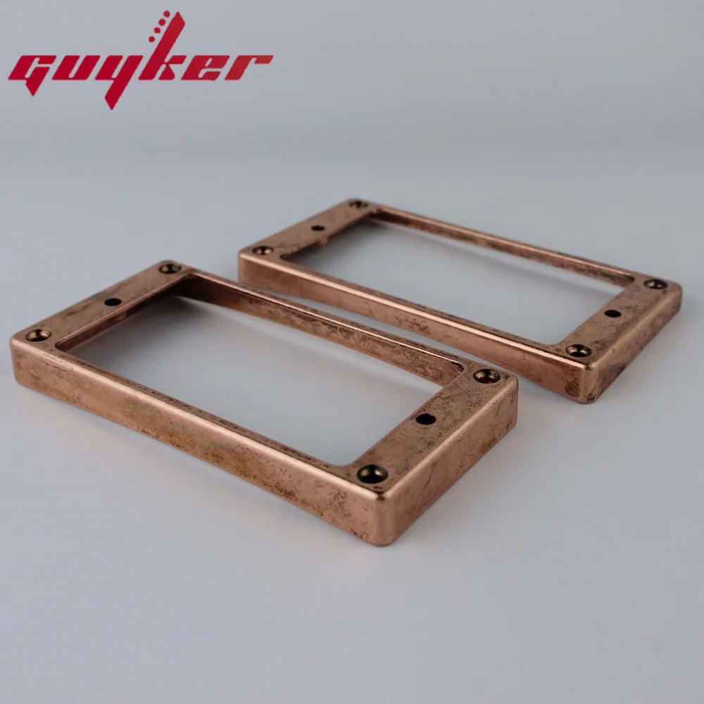 1 Set Bronze Color Humbucker Pickup Frames neck and bridge Pickup Mounting Ring Curved Tapered For LP Electric Guitar