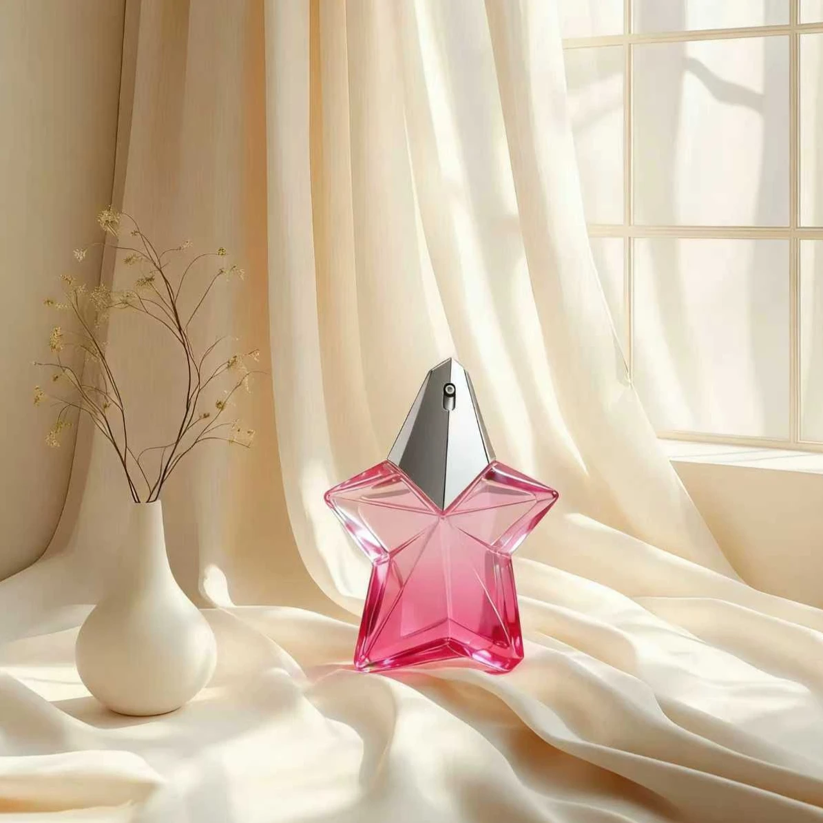 高級ブランド香水100ml、甘いグルメノートに温かみのあるウッディミルキーとフローラルな香り、高級感のある外観、ギフトに最適