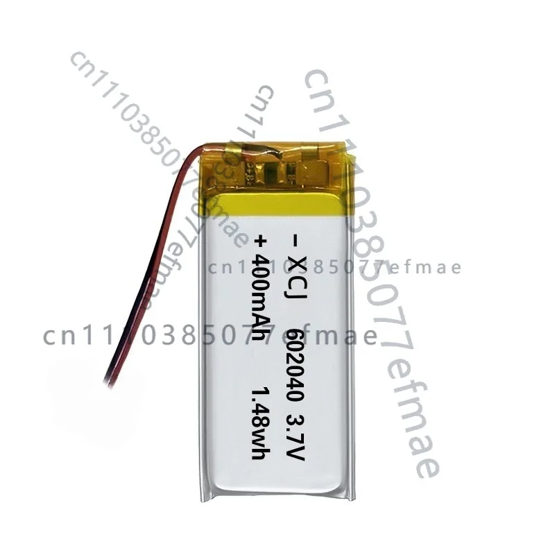 602040 polymer lithium battery 400mAh hydration instrument night light, beauty instrument Bluetooth digital