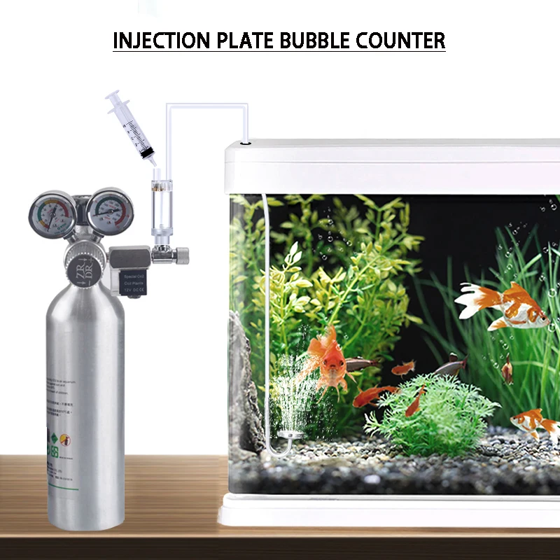 Aquarium CO2 Bubble Counter Water filled sealed bubble recorder Fish tank CO2 generator Pressure reducing valve accessories