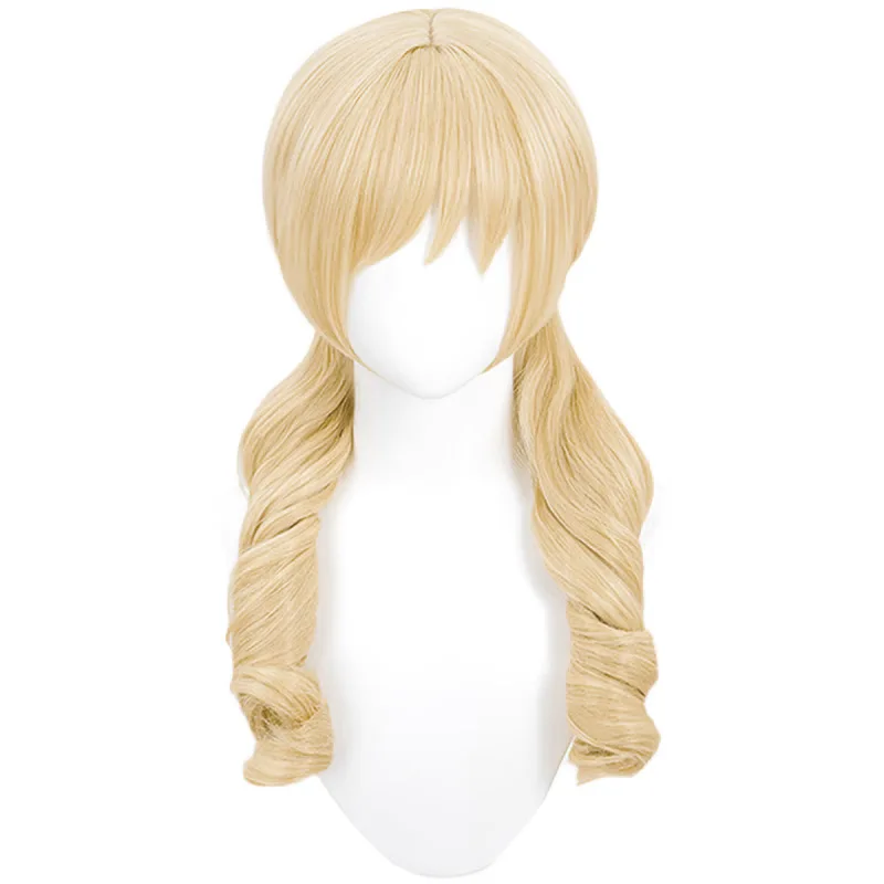 Halloween Party Tomoe Mami Cosplay Wig Puella Magi Madoka Magica Combats Wig High Temperature Silk Inner Mesh Wig