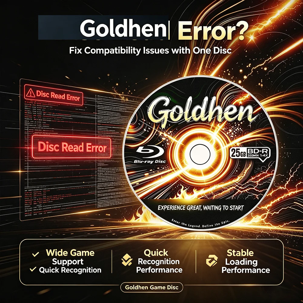 Für PS4 Jailbreak Gold Disc Bootfähige Auswurf-CD für Firmware 9.0-12.52 Homebrew & Backup-Spiele All-in-One Jailbreak-Disc