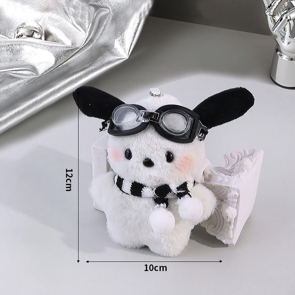 جديد Pochacco مفتاح سلسلة سانريو لطيف دمية فتاة Diy حقيبة قلادة Kawaii غرفة الديكور وسادة زوجين هدية لطيف هدية الكريسماس