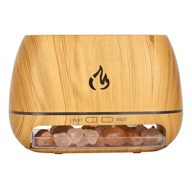 

SEWS-Salt Stone Aroma Air Humidifier Flame Colored Light Night Light Aromatherapy Essential Oil Diffuser Aromatherapy Sprayer