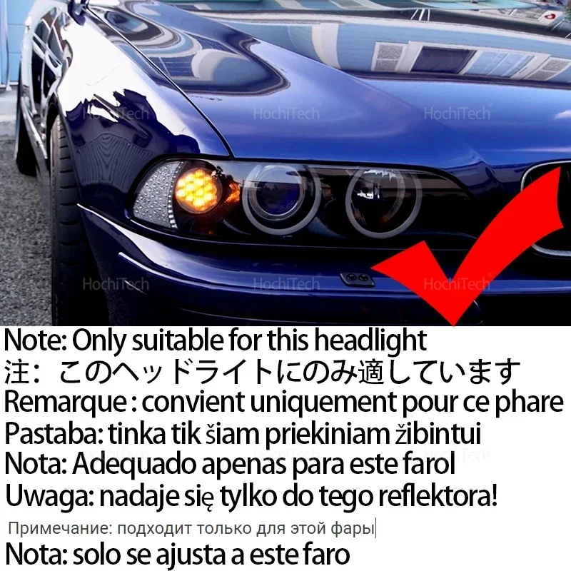 For BMW 5 Series E39 LCI 2001 2002 2003 Car Accessories 16-Color DRLs - 4 Programmable Flash Modes & Brightness Adjustment