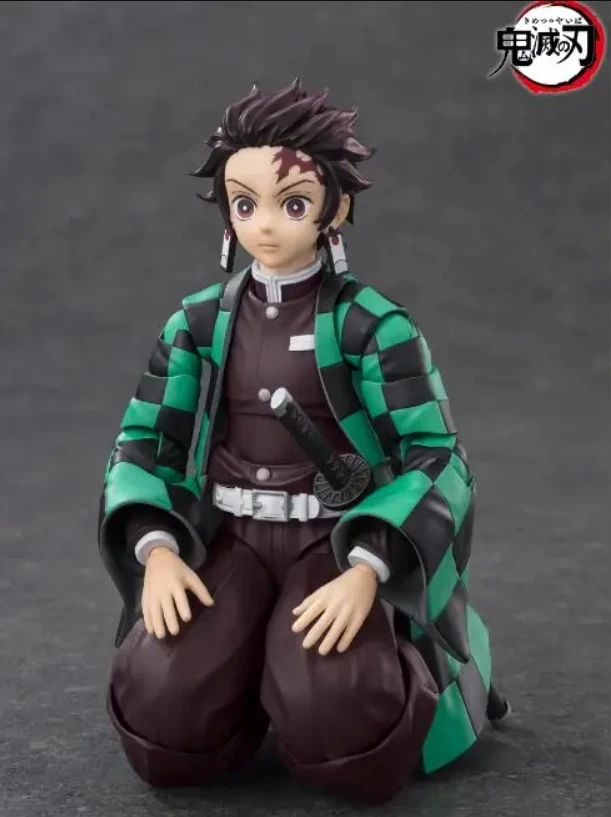 100% Original Shf Demon Slayer Kamado Tanjirou Action Figure Anime Model Toy Figura Collection 1/12