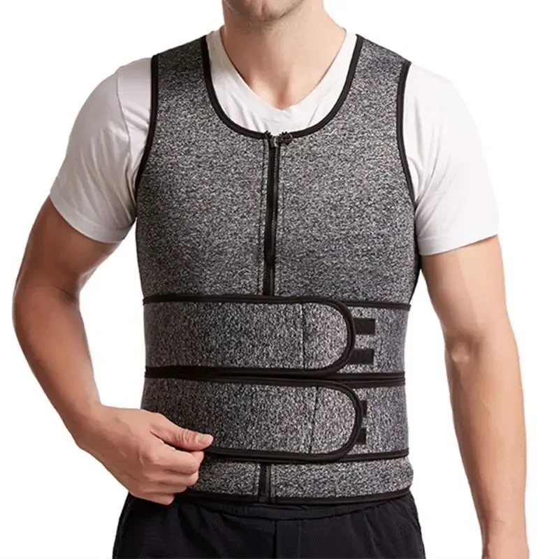 Men Body Shaper Waist Trainer Sauna Suit Sweat Vest Slimming Underwear Weight Loss Shirt Fat Burner Workout Tank Tops Shapewear