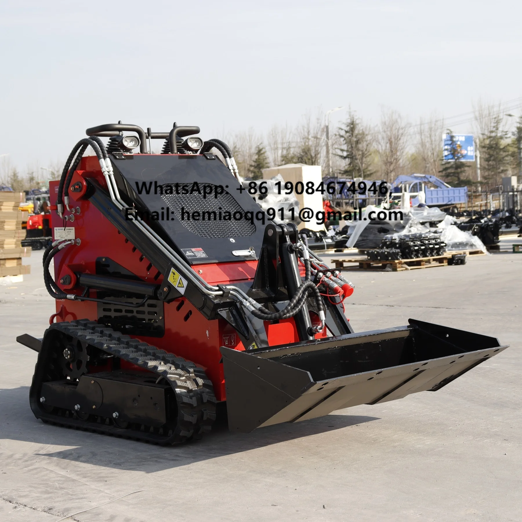 Mini Skid Steer Loader Optional Attachment Crawler Wheel Skid Steer Loader With Mulcher Rock Saw Sweeper Snow Blower Auger